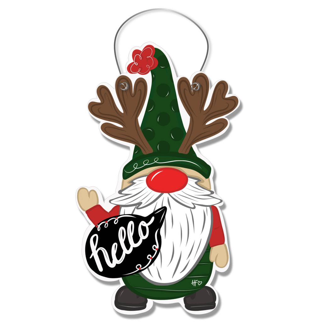 Randy the Reindeer Gnome Door Hanger
