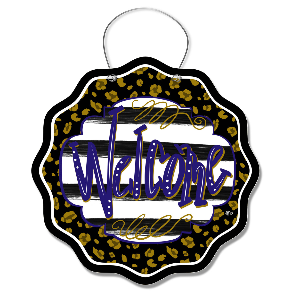Ravens Leopard Welcome Door Hanger