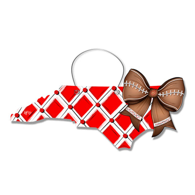 Red and White Nation Bow Door Hanger