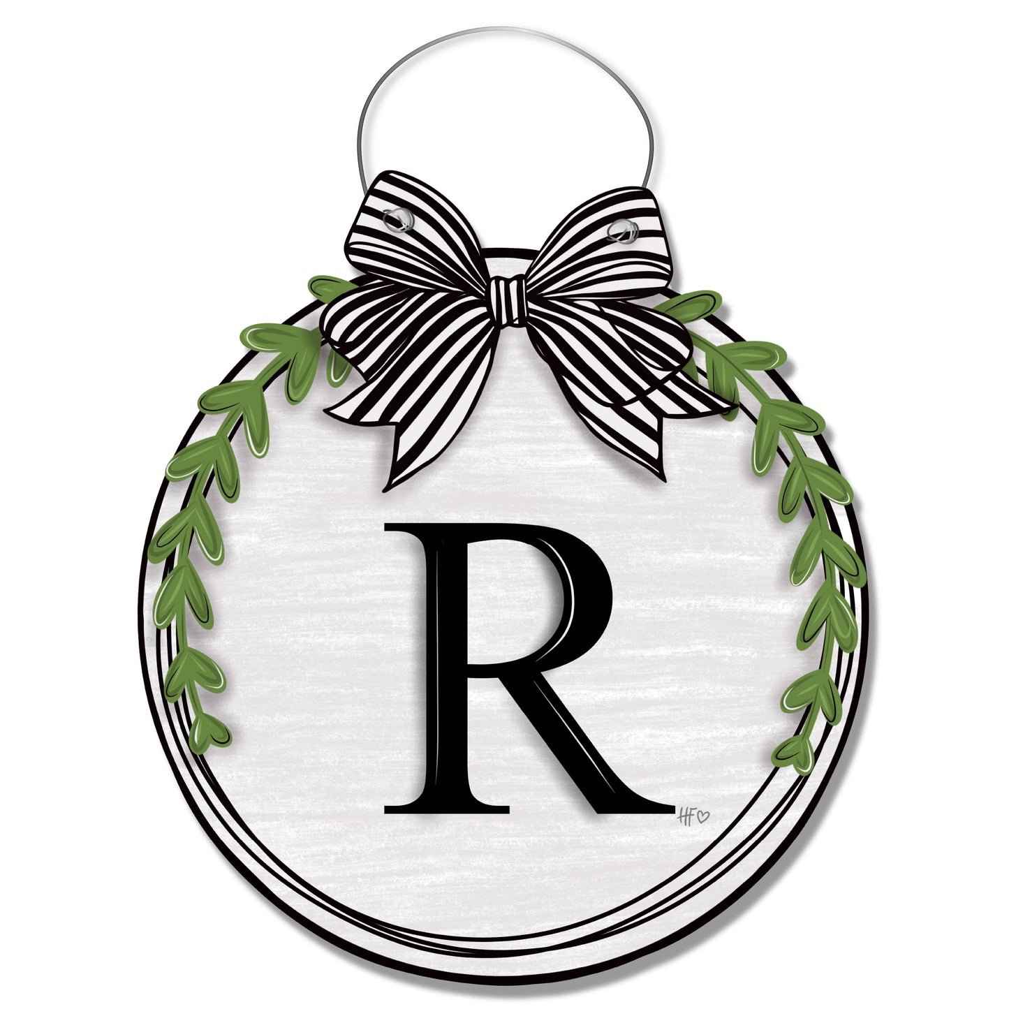 Minimalist Monogram Single Letter Door Hanger