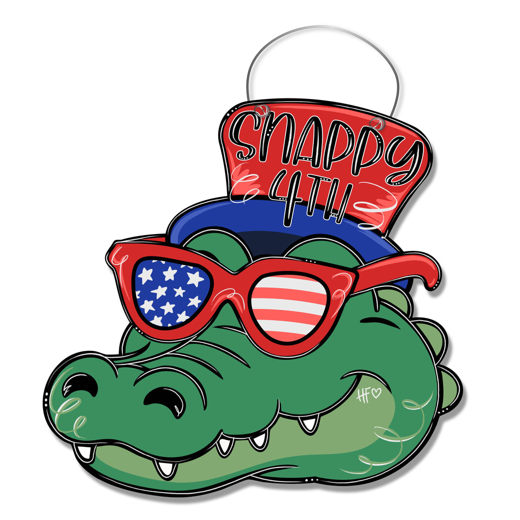 Snappy Fourth Gator Door Hanger