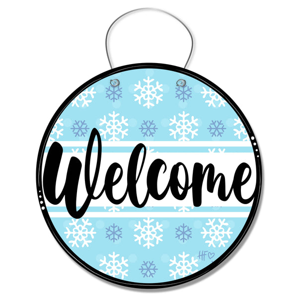 Winter Snowflake Welcome Door Hanger