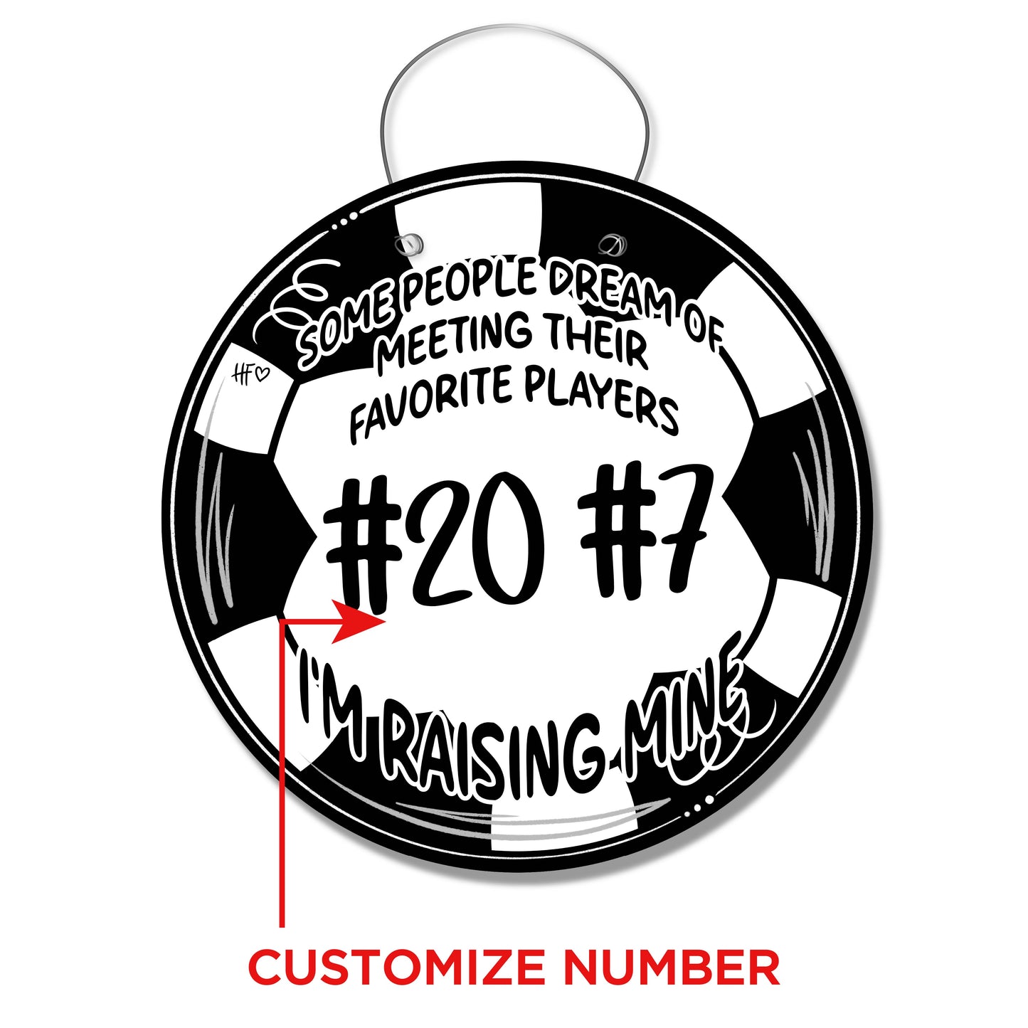 Soccer Favorite Player (CUSTOM) Door Hanger