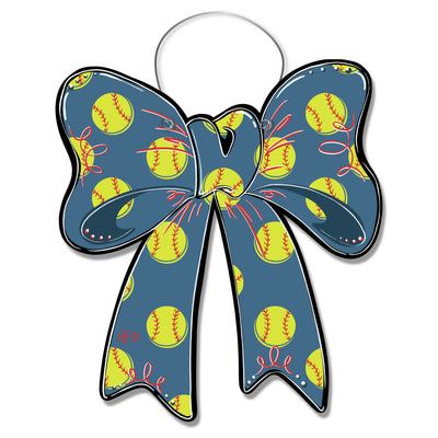 Softball Bow Door Hanger