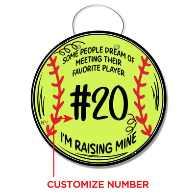 Softball Favorite Player (CUSTOM) Door Hanger