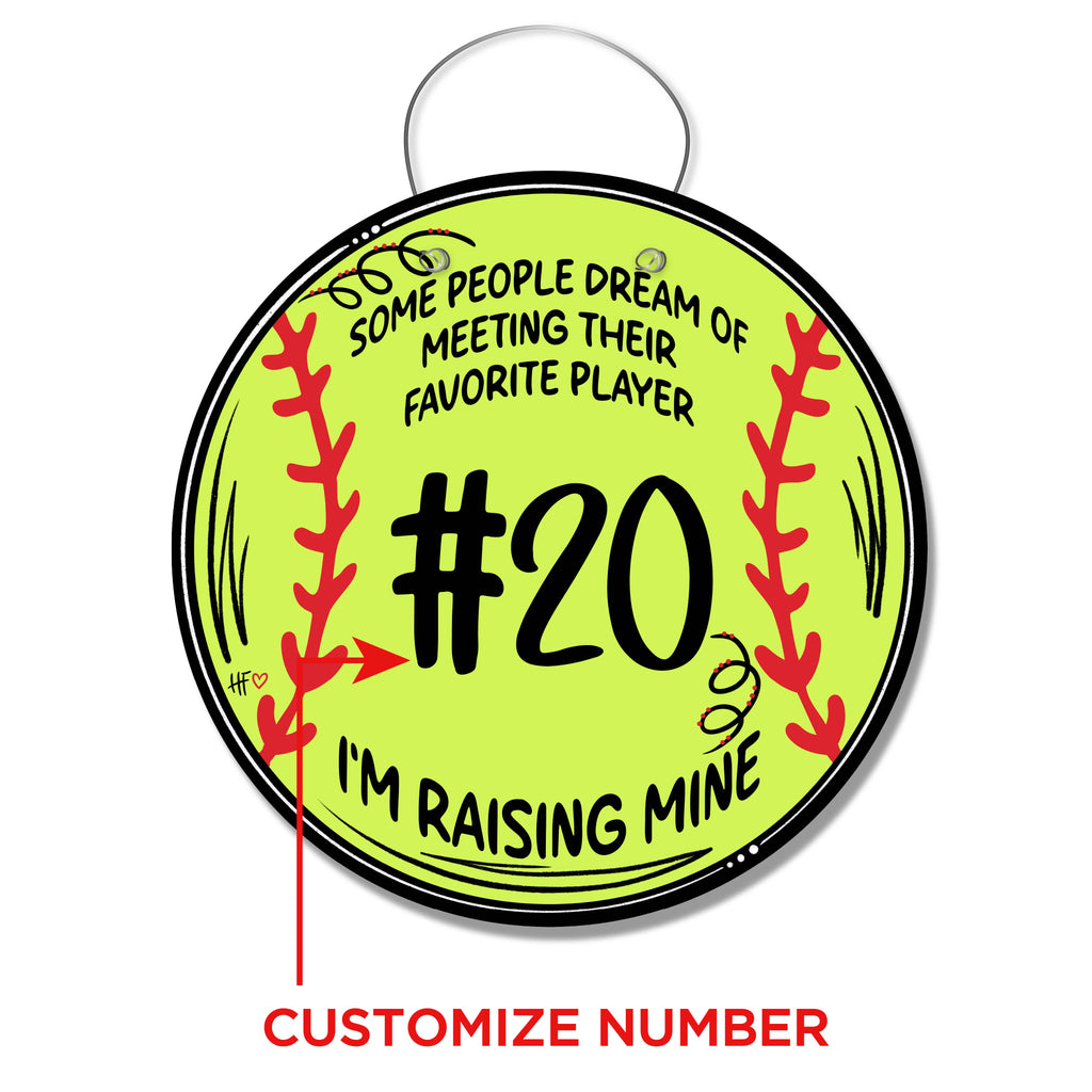 Softball Favorite Player (CUSTOM) Door Hanger