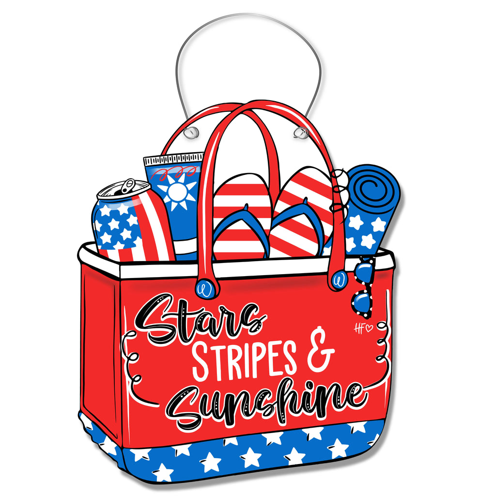 Stars, Stripes & Sunshine Tote Door Hanger