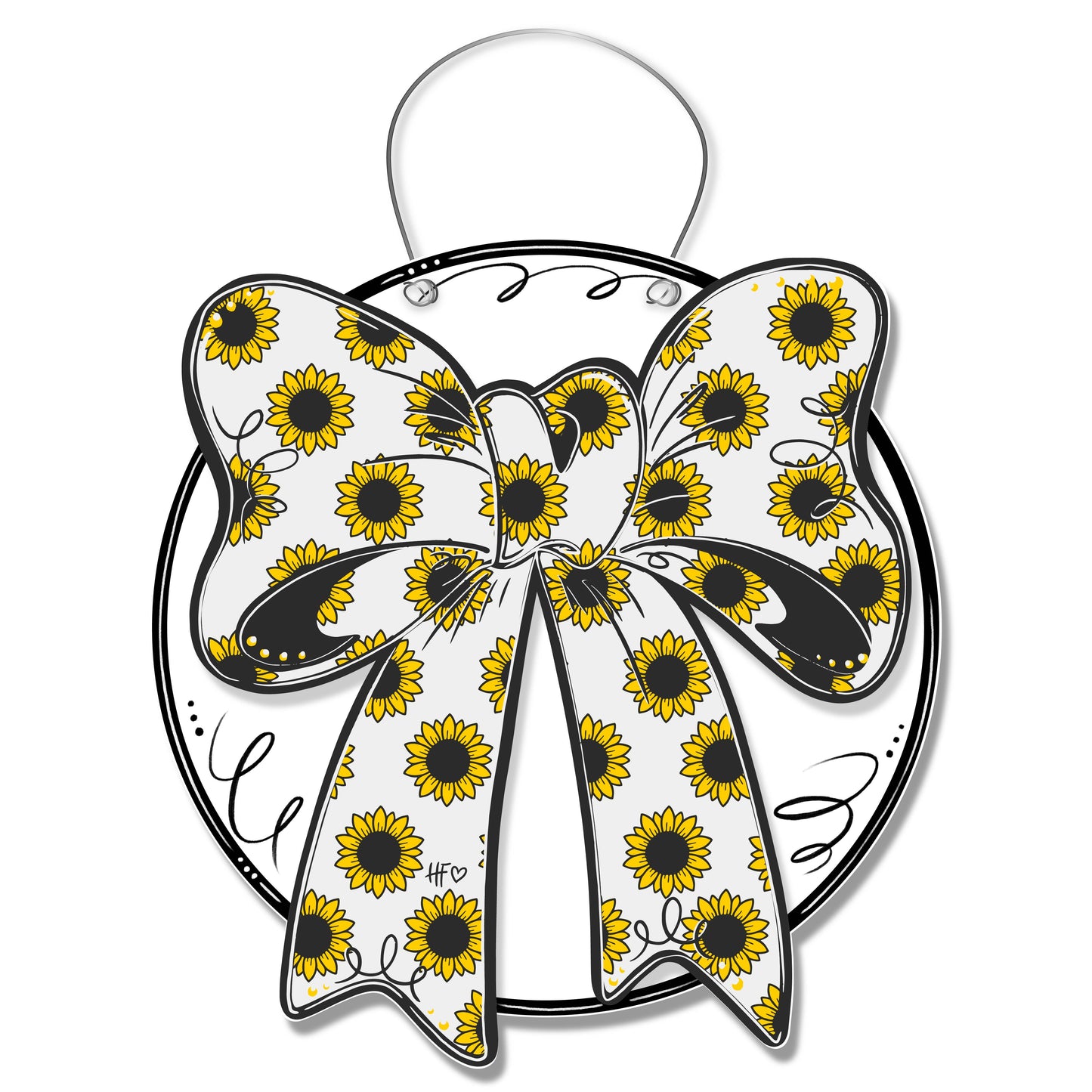 Sunflower Bow Door Hanger