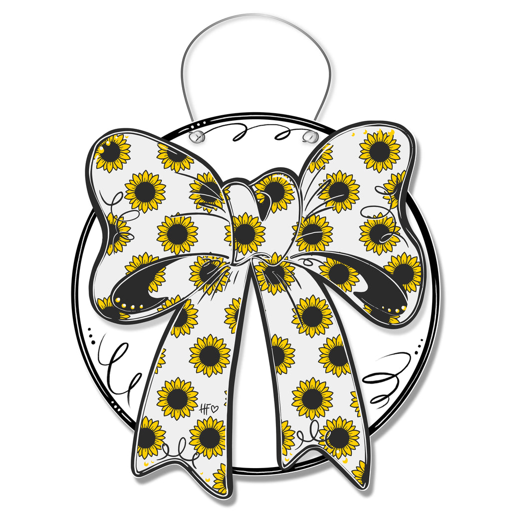 Sunflower Bow Door Hanger