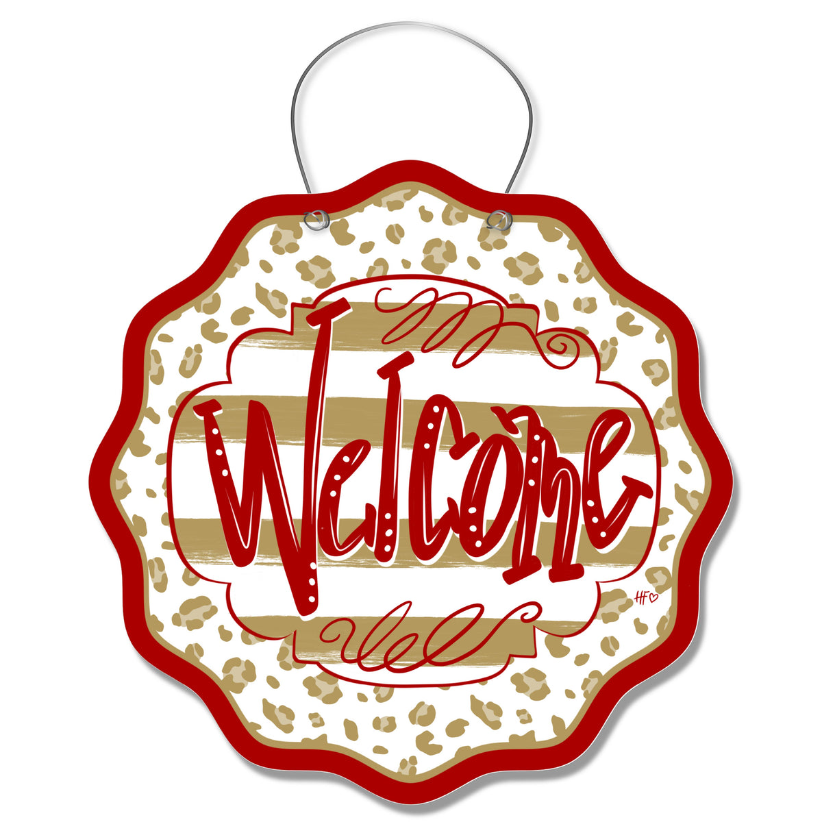 San Fran Leopard Welcome Door Hanger