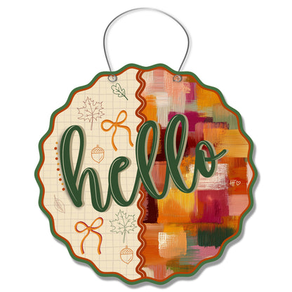 Scalloped Fall Strokes Door Hanger