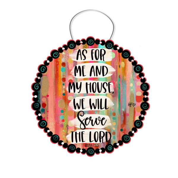 Serving the Lord Door Hanger