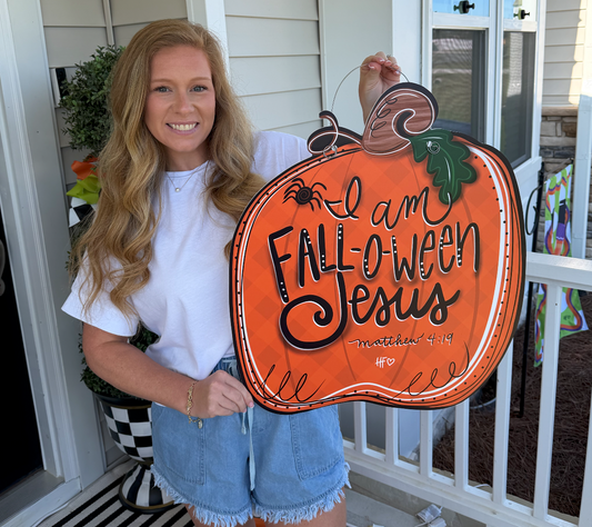 I am FALL-O-WEEN JESUS Pumpkin