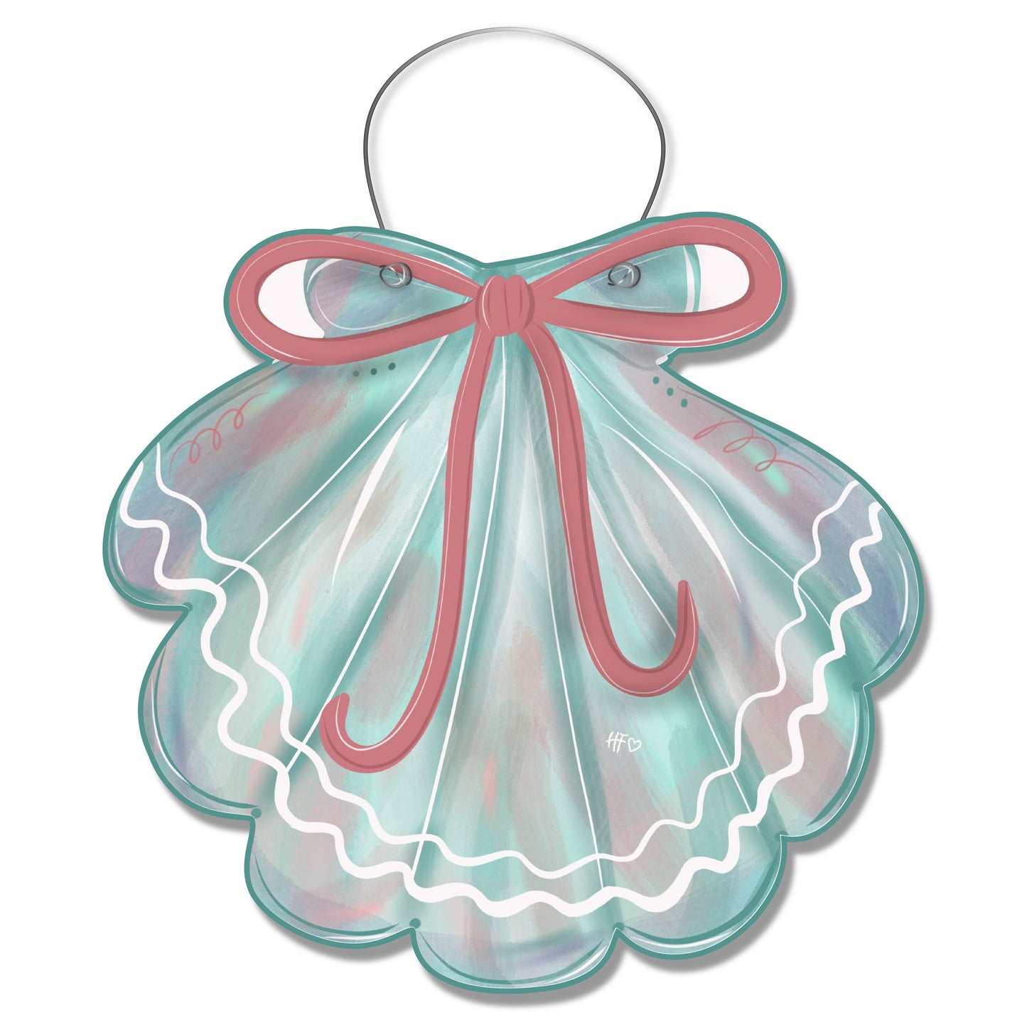 Seaside Shell with Bow Door Hanger