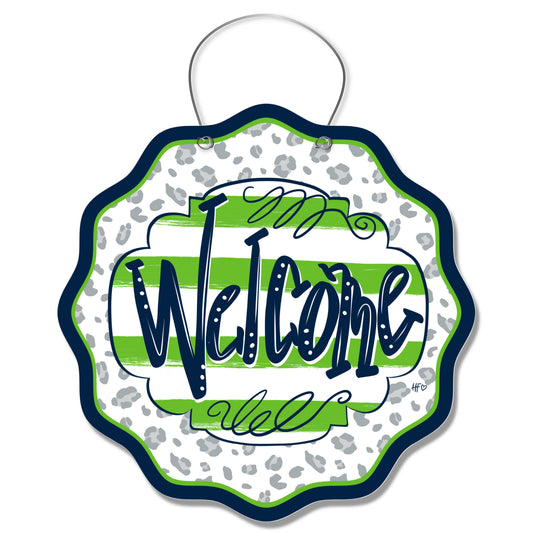 Seattle Leopard Welcome Door Hanger