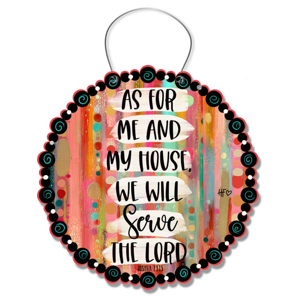 Serving the Lord Door Hanger