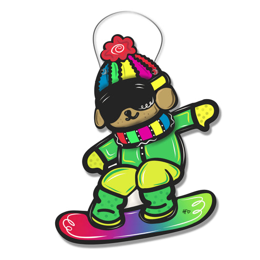 Snowboarding Doggie Door Hanger