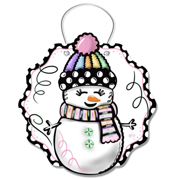 Snowman Girl Door Hanger