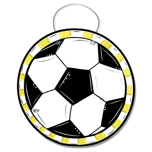 Game On Soccer Gold Door Hanger