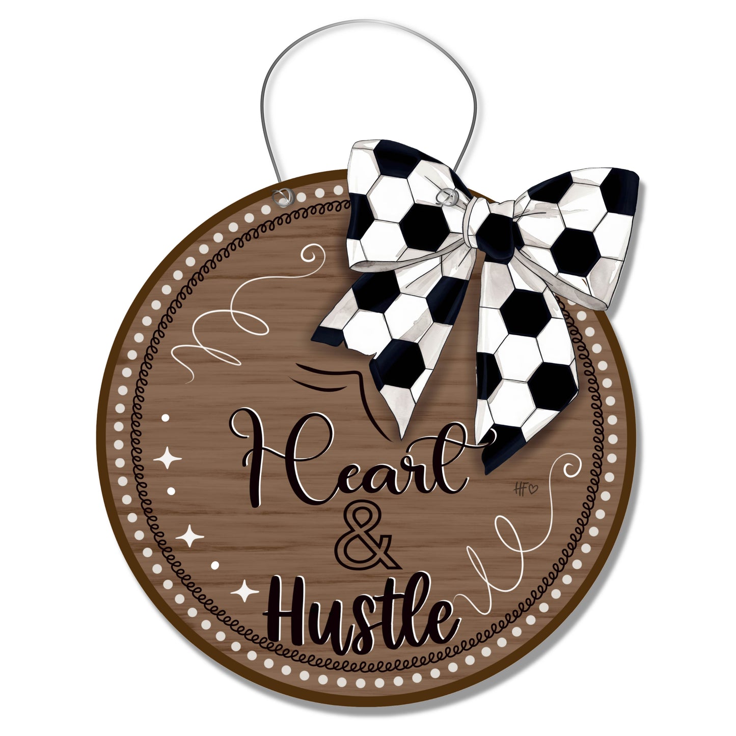 Soccer Heart & Hustle Door Hanger