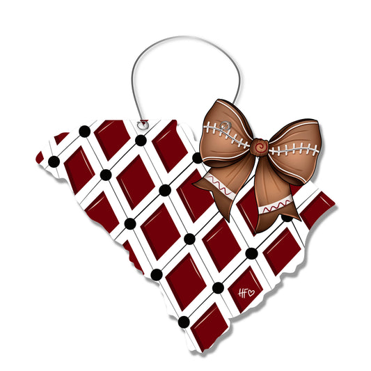 South Carolina Football Bow Door Hanger