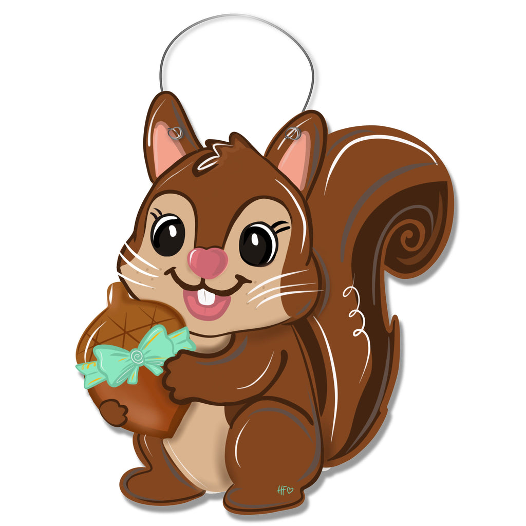 Cute Squirrel Door Hanger