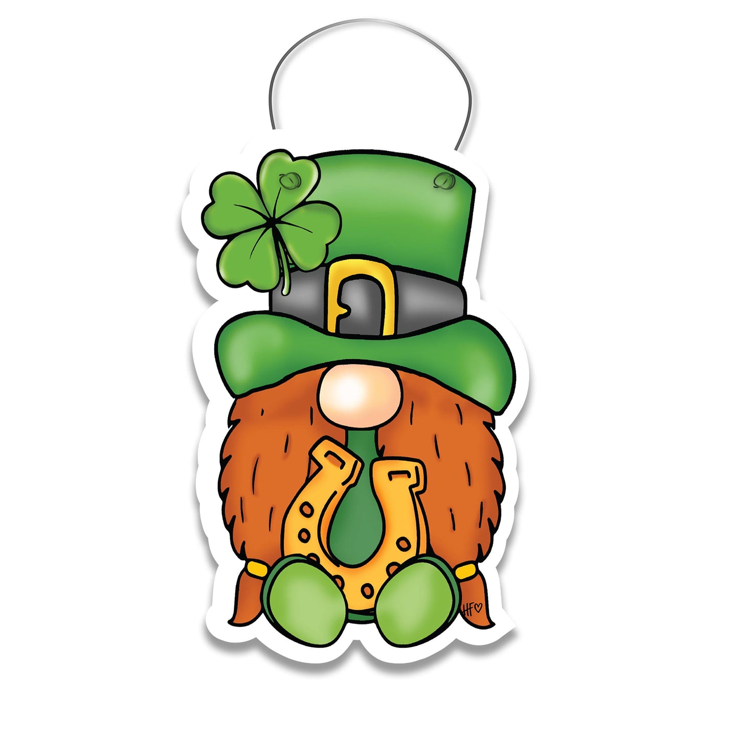 Lucky Leprechaun Horseshoe Door Hanger