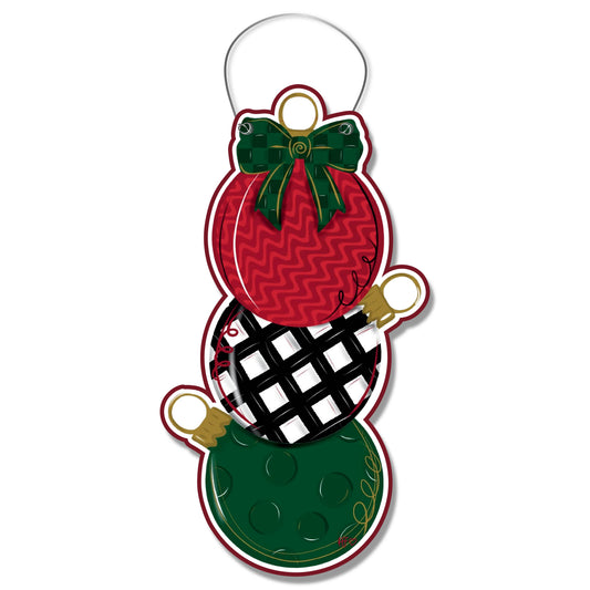 Stacked Up Ornaments Door Hanger
