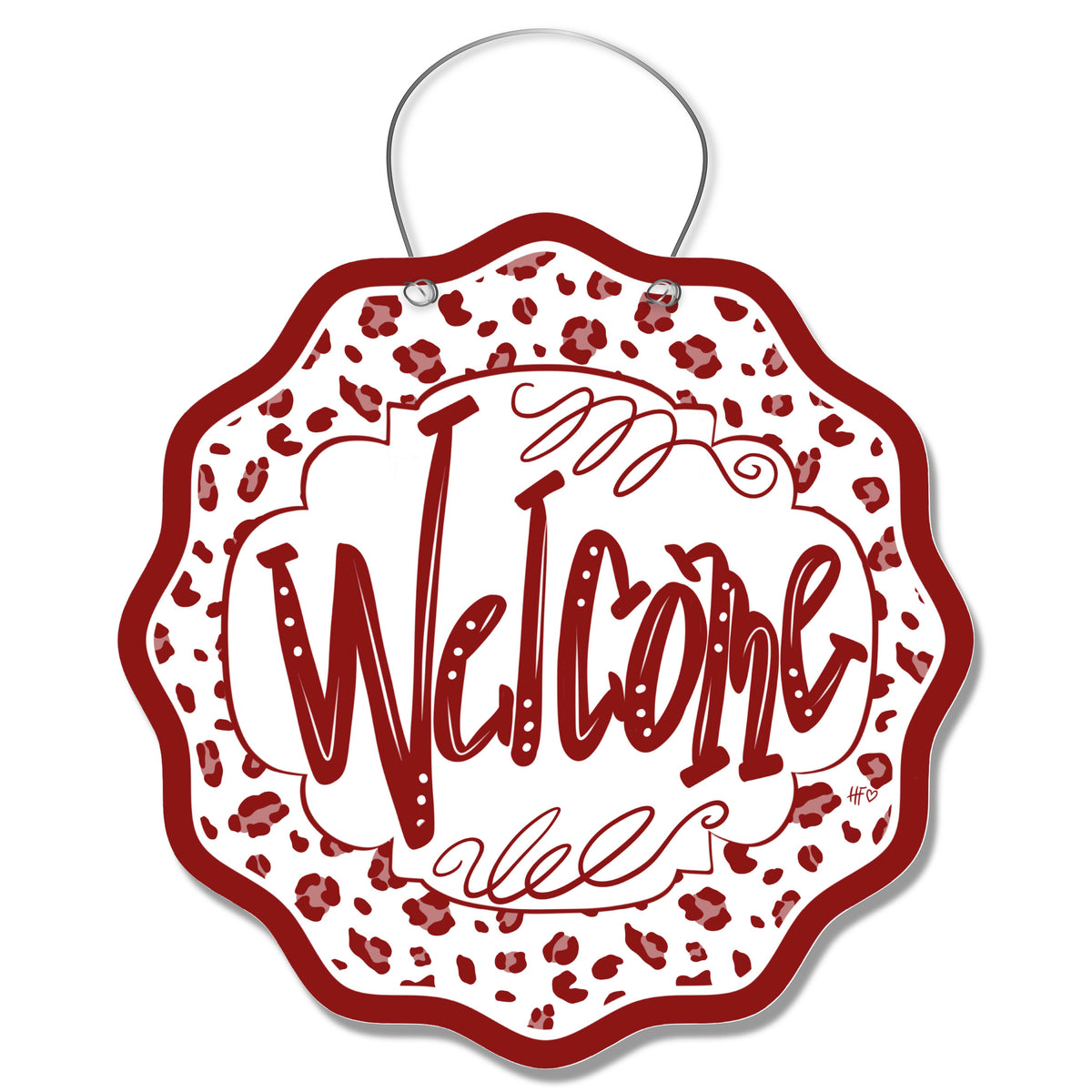 Stanford Leopard Welcome Door Hanger