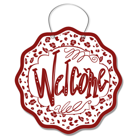 Stanford Leopard Welcome Door Hanger