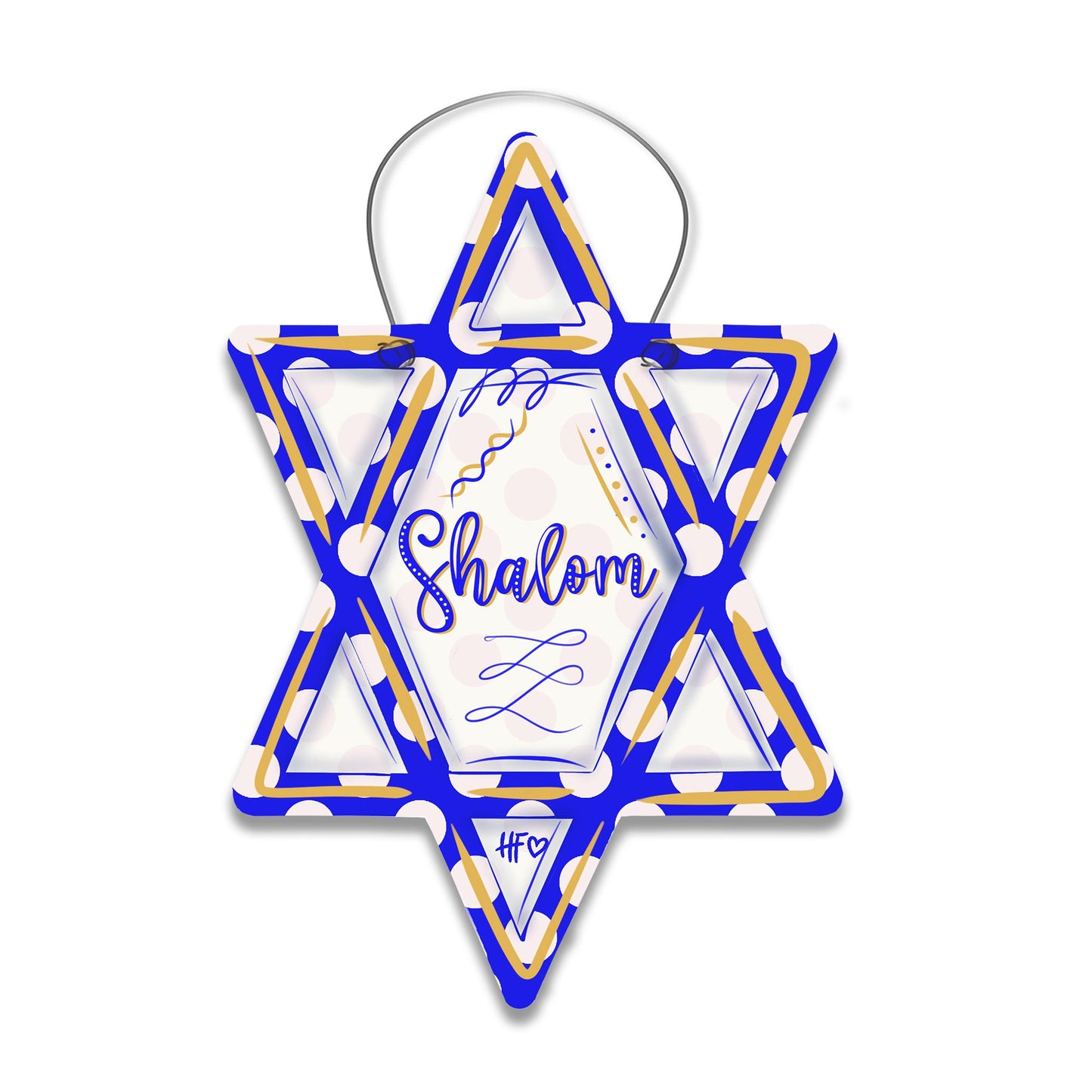 Star of David Shalom Door Hanger