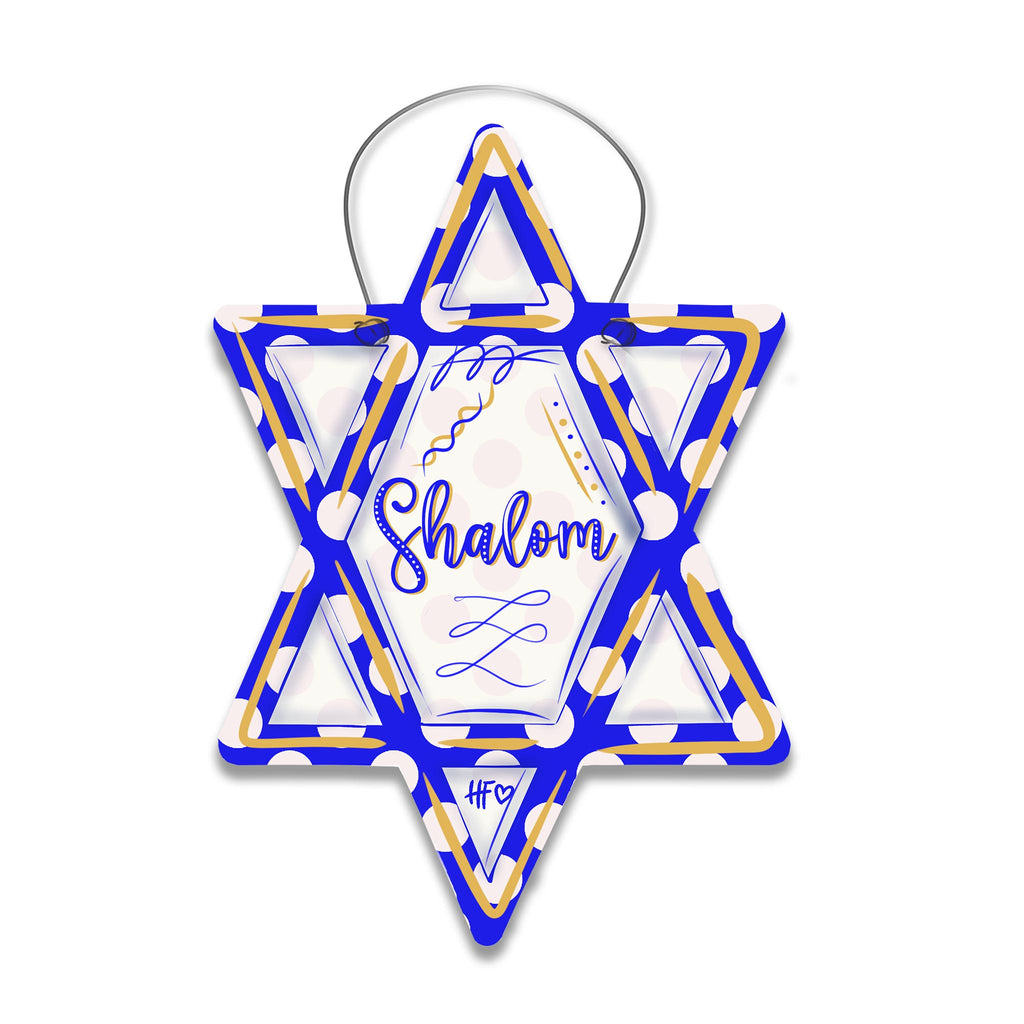 Star of David Shalom Door Hanger