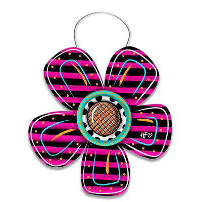 Spring Color Burst Flower Door Hanger