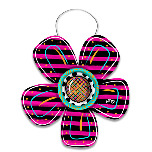 Spring Color Burst Flower Door Hanger