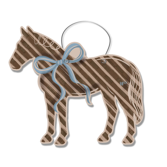 Striped Bow Horse Door Hanger
