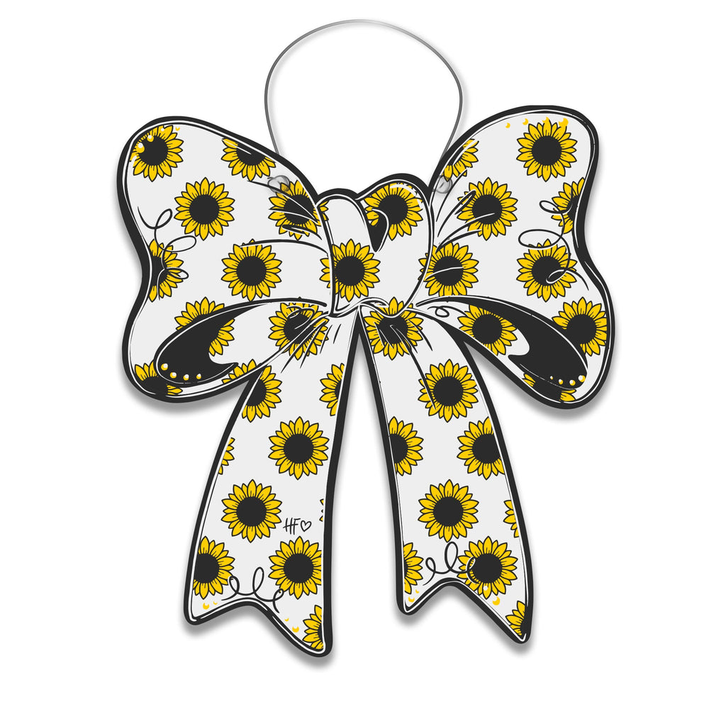 Sunflower Bow Door Hanger