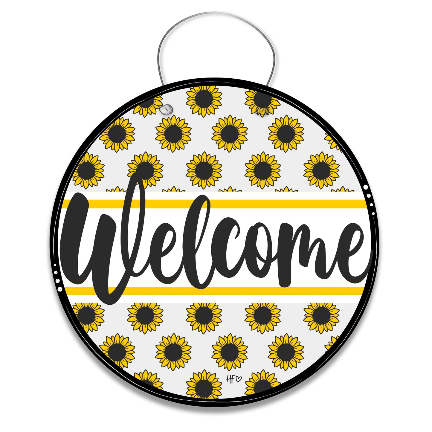 Sunflower Welcome Board Door Hanger