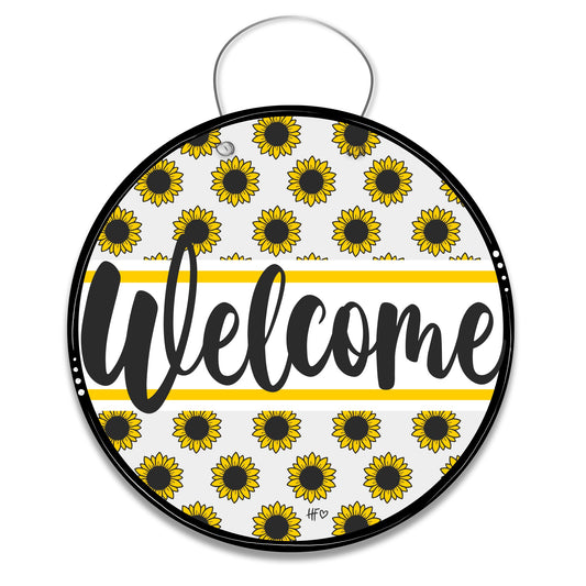 Sunflower Welcome Board Door Hanger
