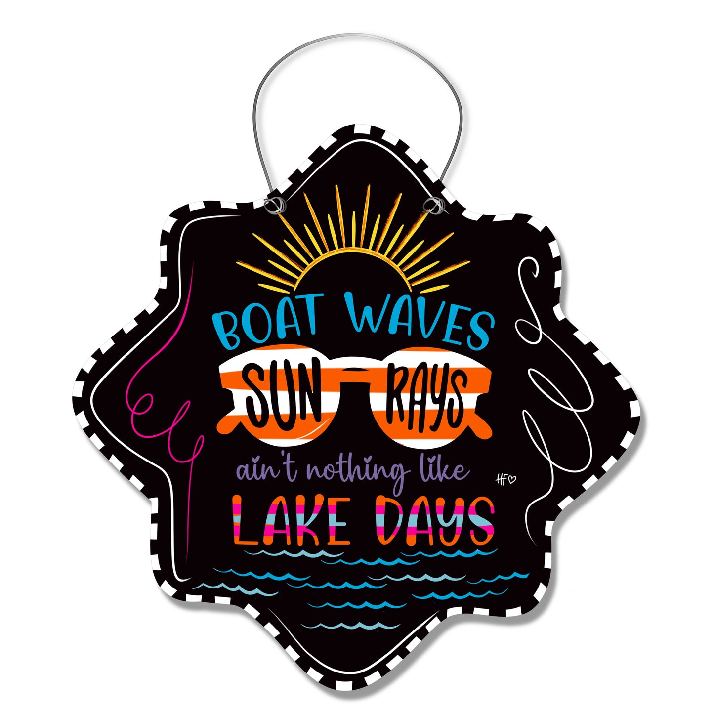 Sun Rays and Lake Days Door Hanger