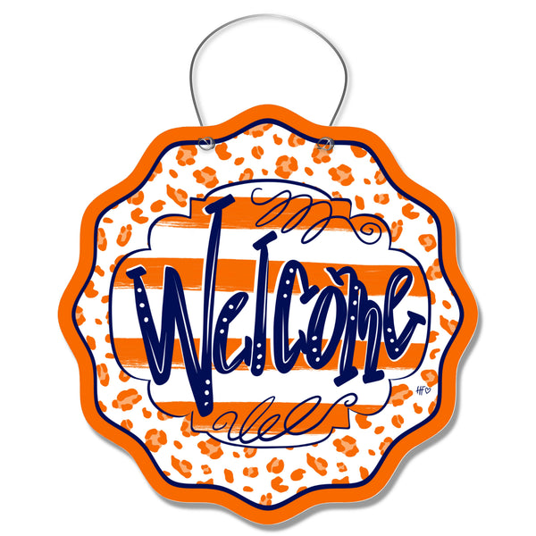 Syracuse Leopard Welcome Door Hanger