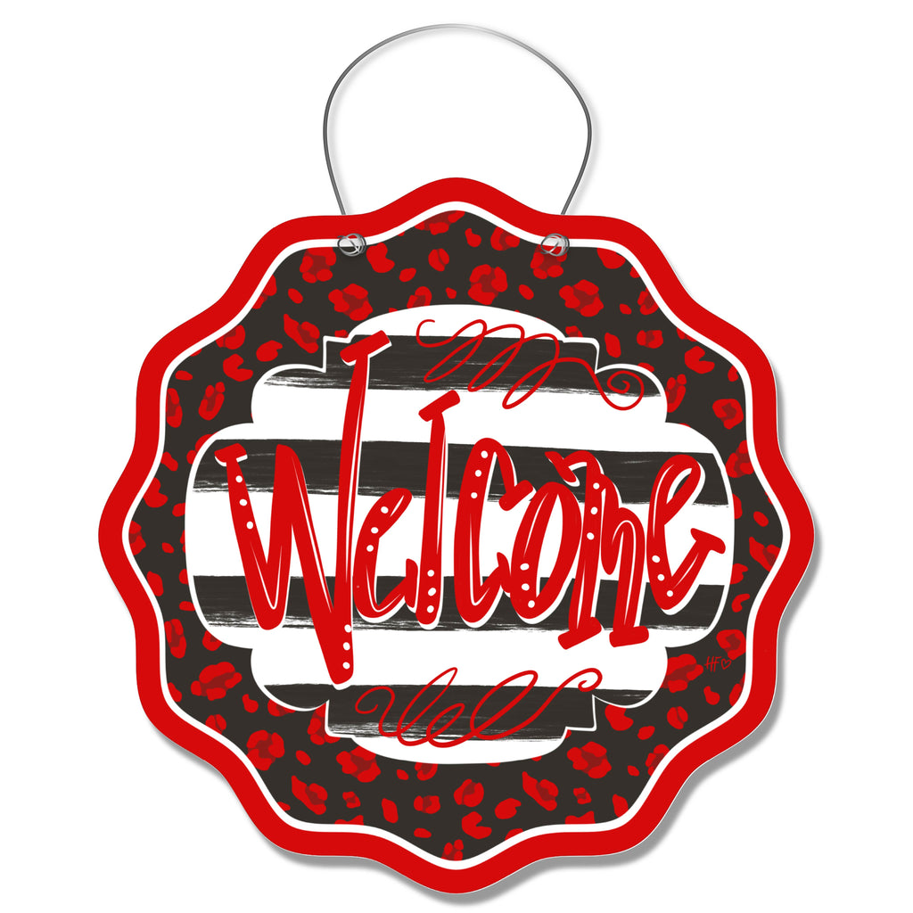 Tampa Leopard Welcome Door Hanger