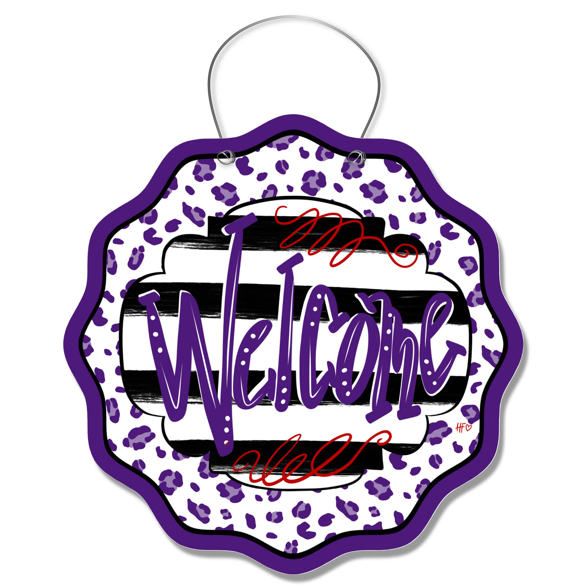 TCU Leopard Welcome Door Hanger