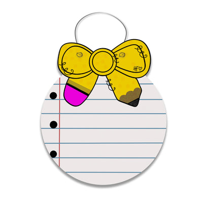 Teacher Paper Pencil Door Hanger
