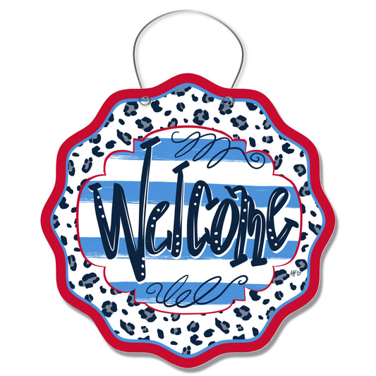 Tennesssee Leopard Welcome Door Hanger