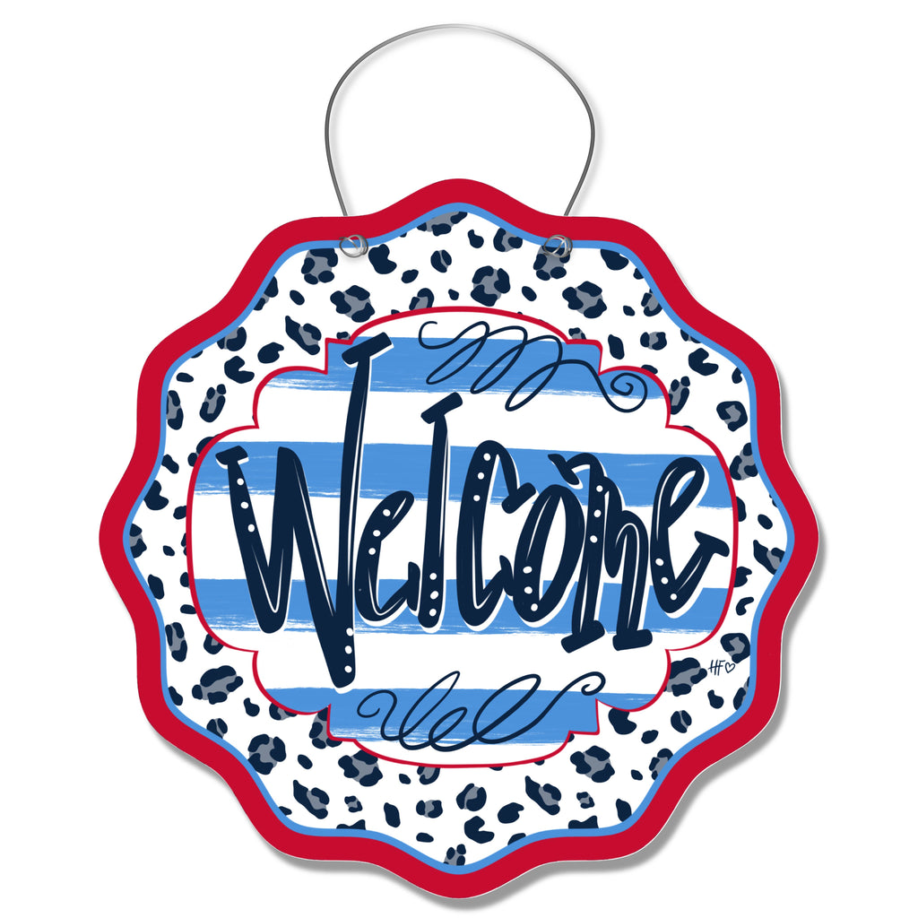Tennesssee Leopard Welcome Door Hanger