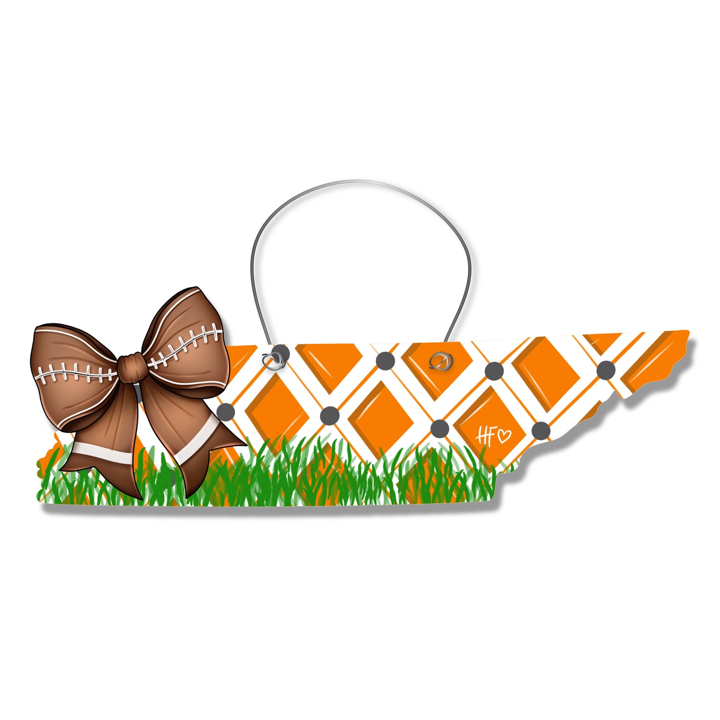 Tennessee Football Bow Door Hanger