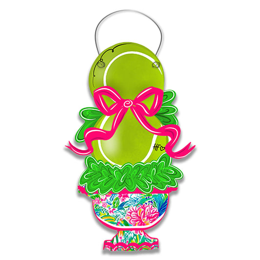 Tennis Topiary Door Hanger