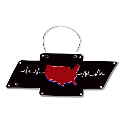 The American Heartbeat Door Hanger