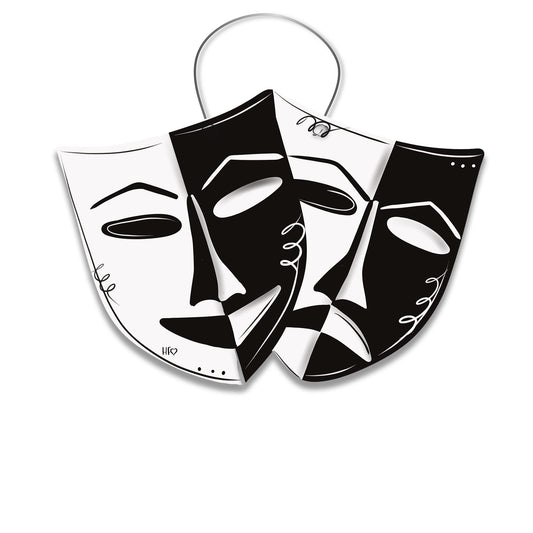 Theatre Masks Drama Club Door Hanger
