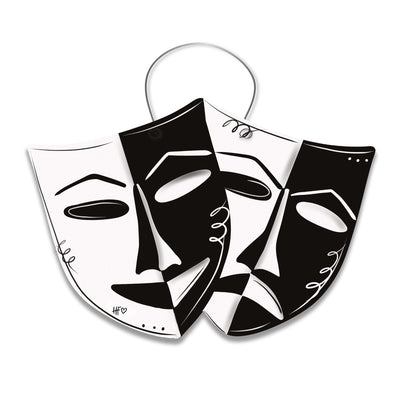 Theatre Masks Drama Club Door Hanger